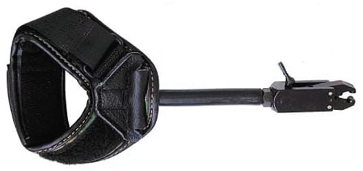 The Allen Release Caliper Adult from Allen features a black padded, adjustable Velcro wrist strap and a metal trigger to minimize wrist torque and improve accuracy.