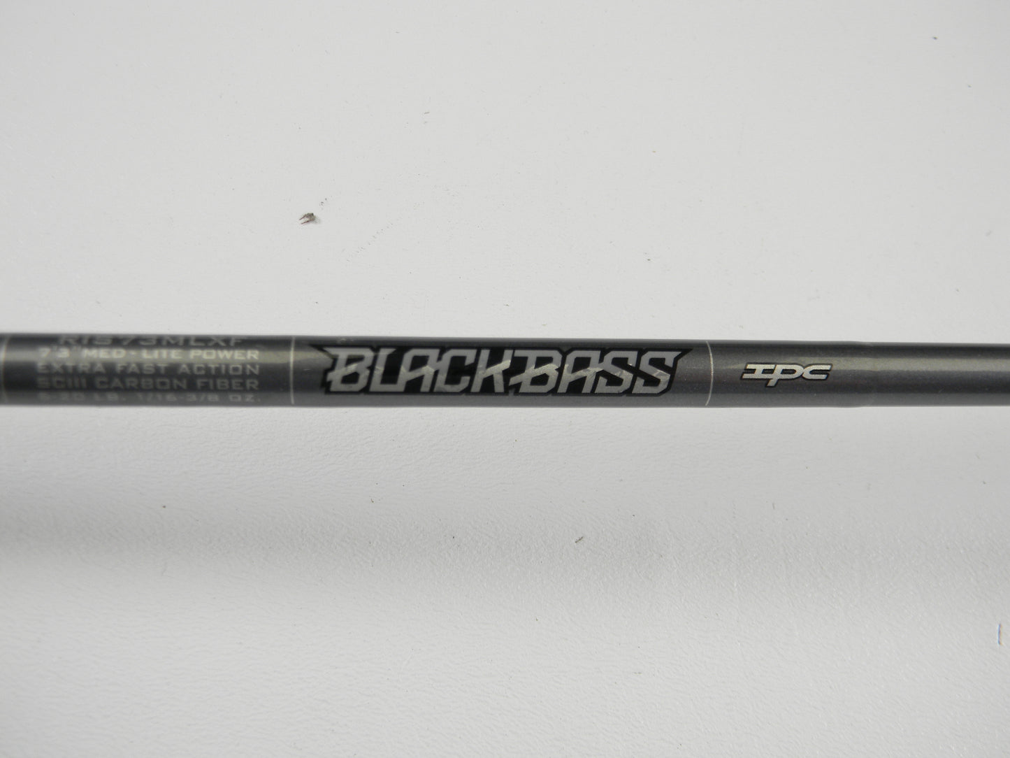Close-up of a St. Croix Black Bass RIS73MLXF 7'3" Medium Light Used Spinning Rod in excellent condition—ideal for anglers upgrading gear or joining the Rod and Reel Trade-In Program.