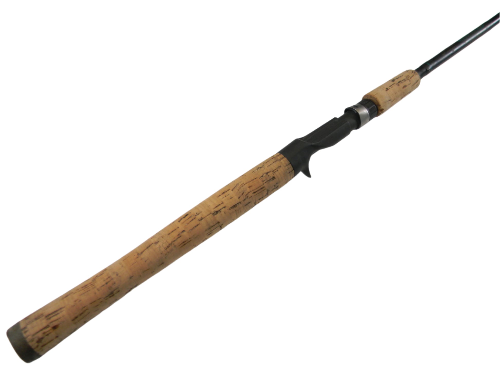 The St. Croix Premier PC66MF 6'6" Medium casting rod features a cork handle and black rod, angled diagonally in the image to highlight its sleek design. In very good condition and perfect for trading, it's eligible for our Rod and Reel Trade-In program to help you earn store credit.