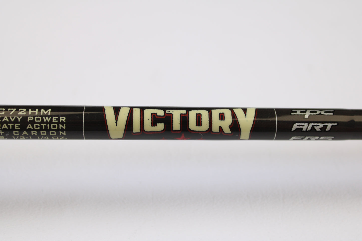Upgrade your gear with the St. Croix Victory VTC72HM Rip'n Chatter 7'2" Heavy Used Casting Rod (Excellent Condition), featuring bold "VICTORY" text—ideal for anglers using our Rod and Reel Trade-In Program.