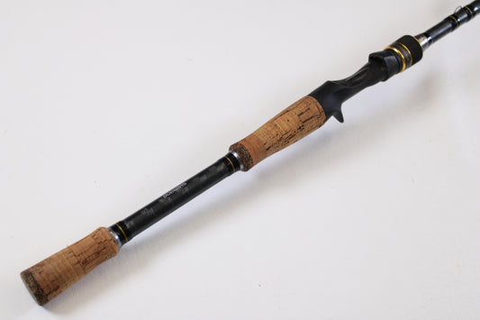 The Shimano Intenza A NTZC72MHA 7'2" Medium Heavy Used Casting Rod, in good condition, is ideal for taking advantage of our trade-in program or earning store credit on used Shimano gear.