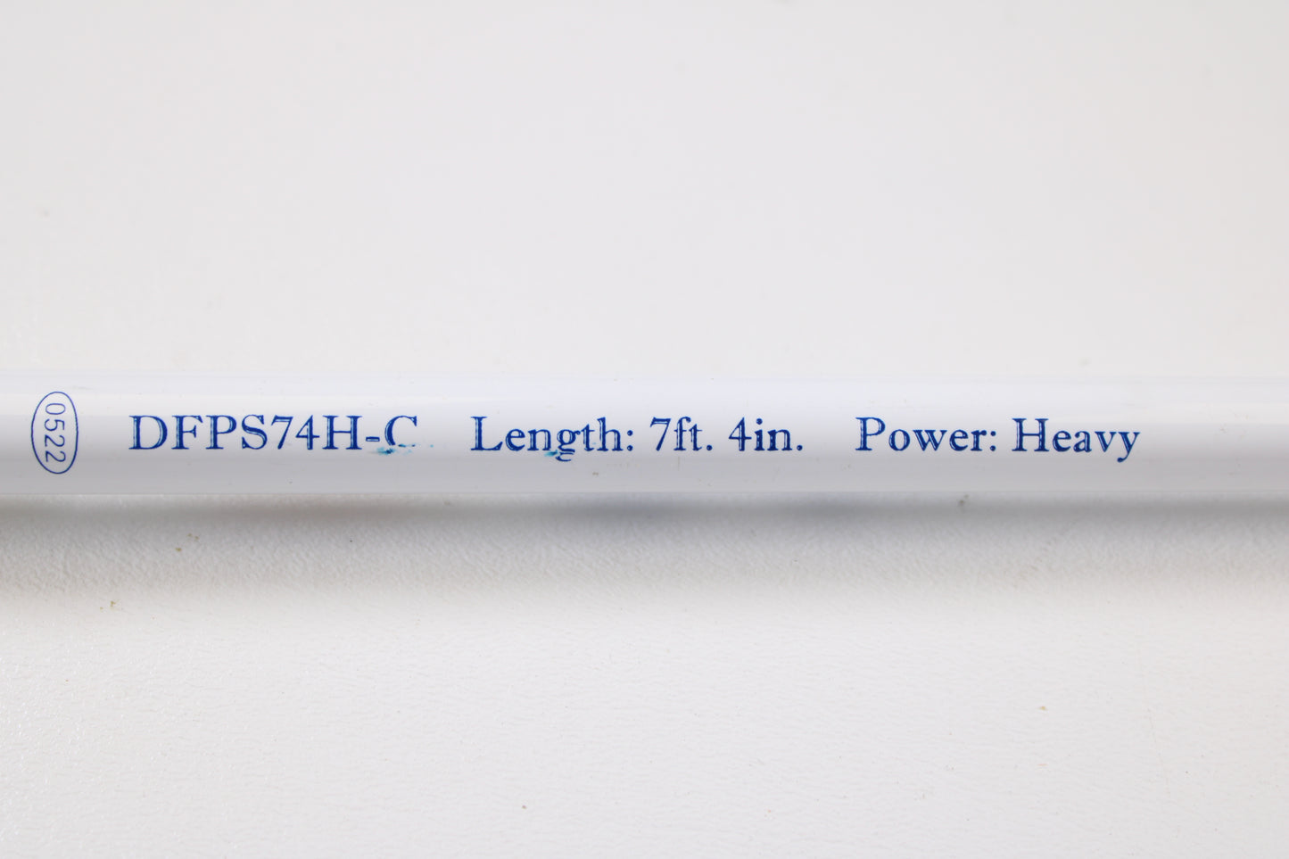 A close-up of a Duckett Pro Series DFPS74H-C Chris Lane 7'4" Heavy Used Casting Rod in excellent condition, perfect for maximizing store credit during our rod and reel trade-in event.