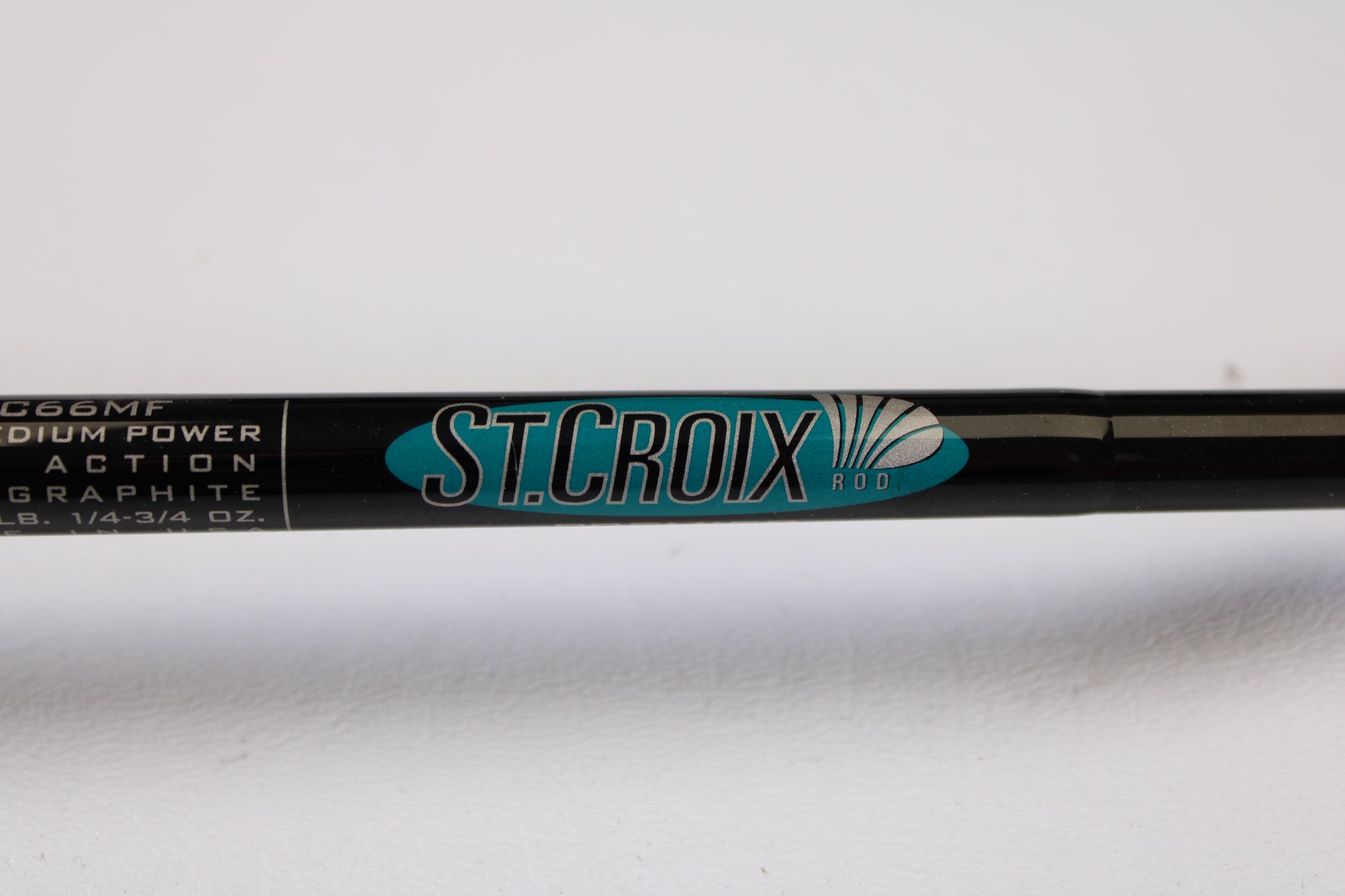 A close-up of a St. Croix Premier PC66MF 6'6" Medium used casting rod in excellent condition. Ideal for anglers upgrading through our rod and reel trade-in program for store credit on used gear.