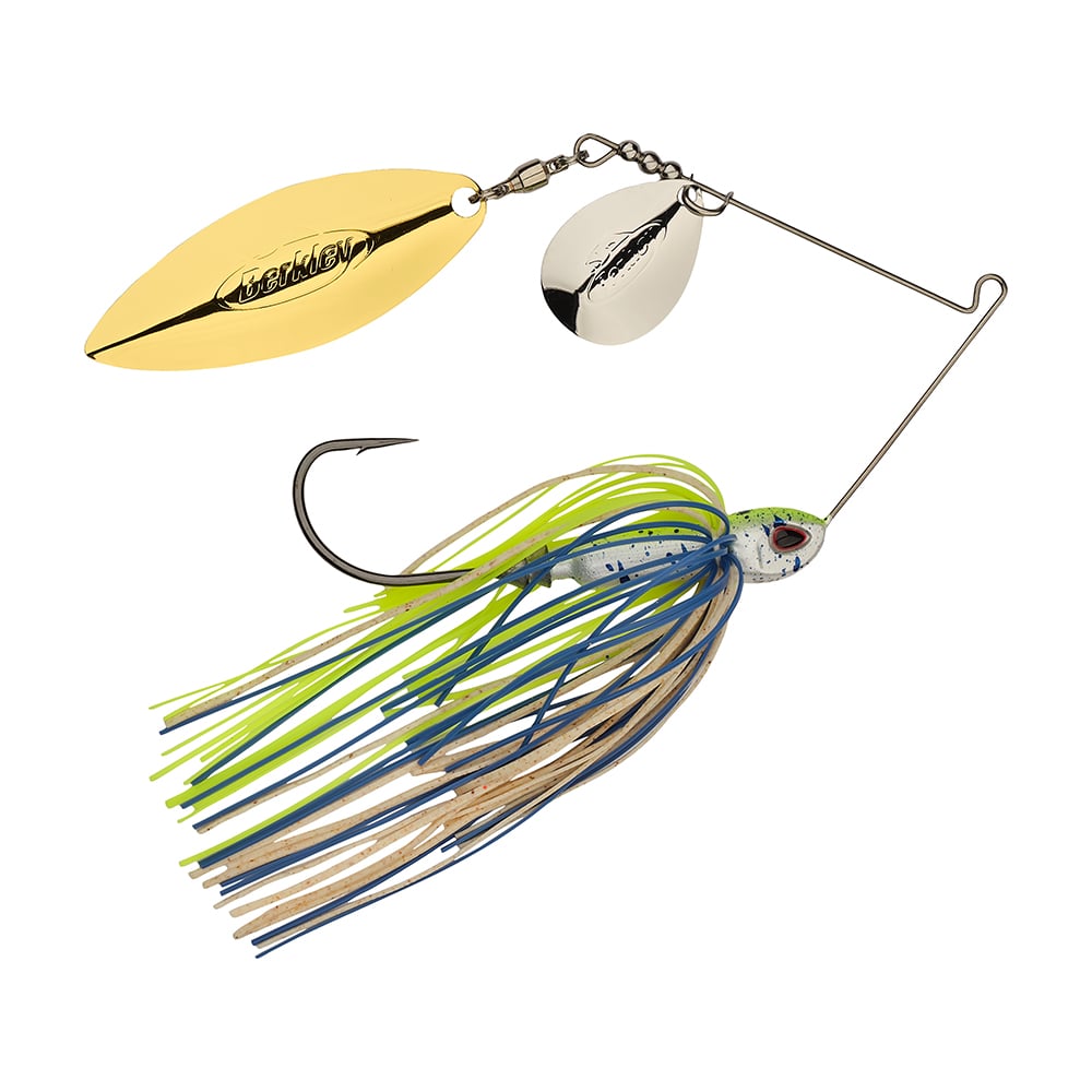 Berkley Power Blade Compact Colorado Willow Spinnerbait Old School Silver/Gold