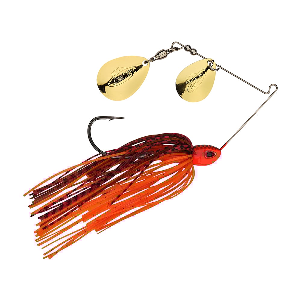 Berkley Power Blade Compact Double Colorado Spinnerbait Fire Craw Gold/Gold