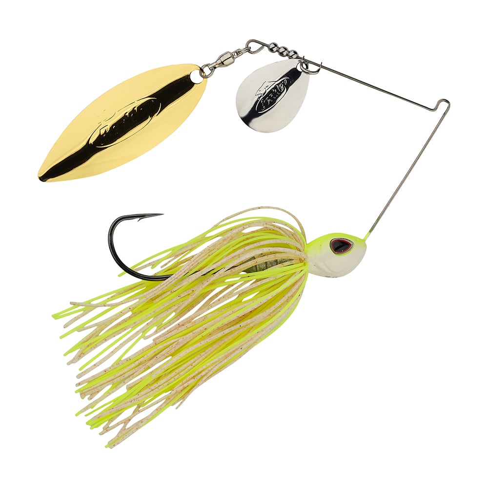 Berkley Power Blade Colorado Willow Spinnerbait White Chartreuse Silver Gold