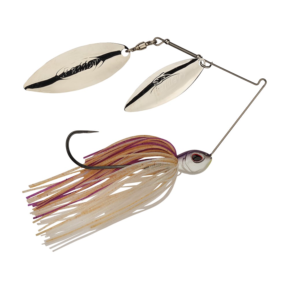 Berkley Power Blade Double Willow Spinnerbait Purple Rain Silver/Silver