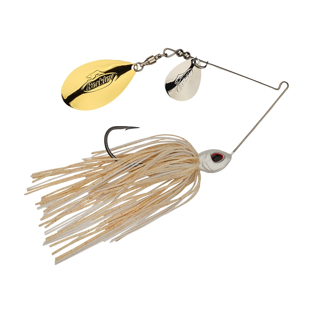 Berkley Power Blade Colorado Indiana Spinnerbait White Silver Gold