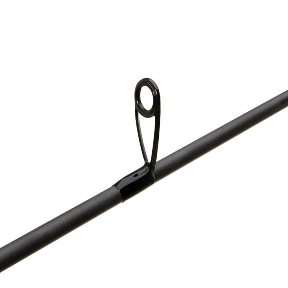 Close-up of the G. Loomis GCX Jig & Worm Spinning Rod 852S JWR 7'1" Medium (12960-01) line guide, set against a plain white background—perfect for bass fishing fans.