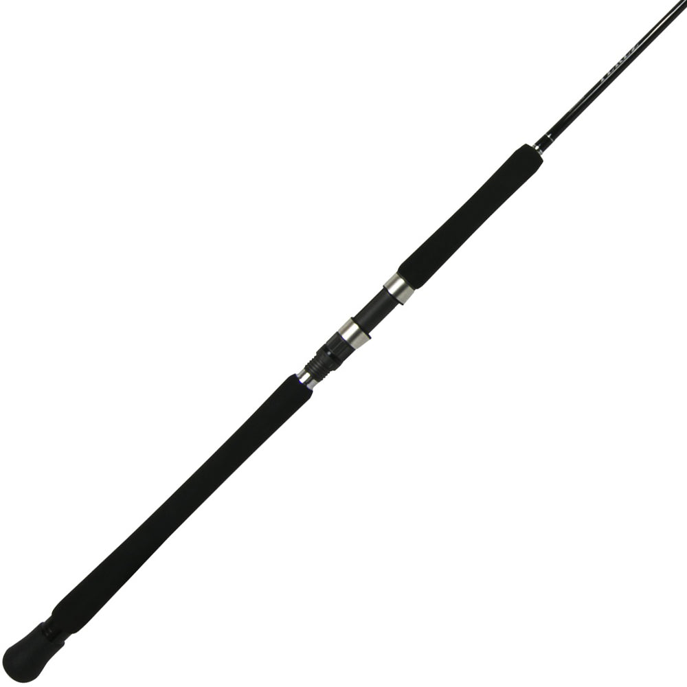 A close-up of the Shimano Terez Spinning Rod 7'2" Medium Light (TZS72ML) by Shimano, featuring foam grip handles, a metal reel seat, and Fuji Alconite guides against a white background.