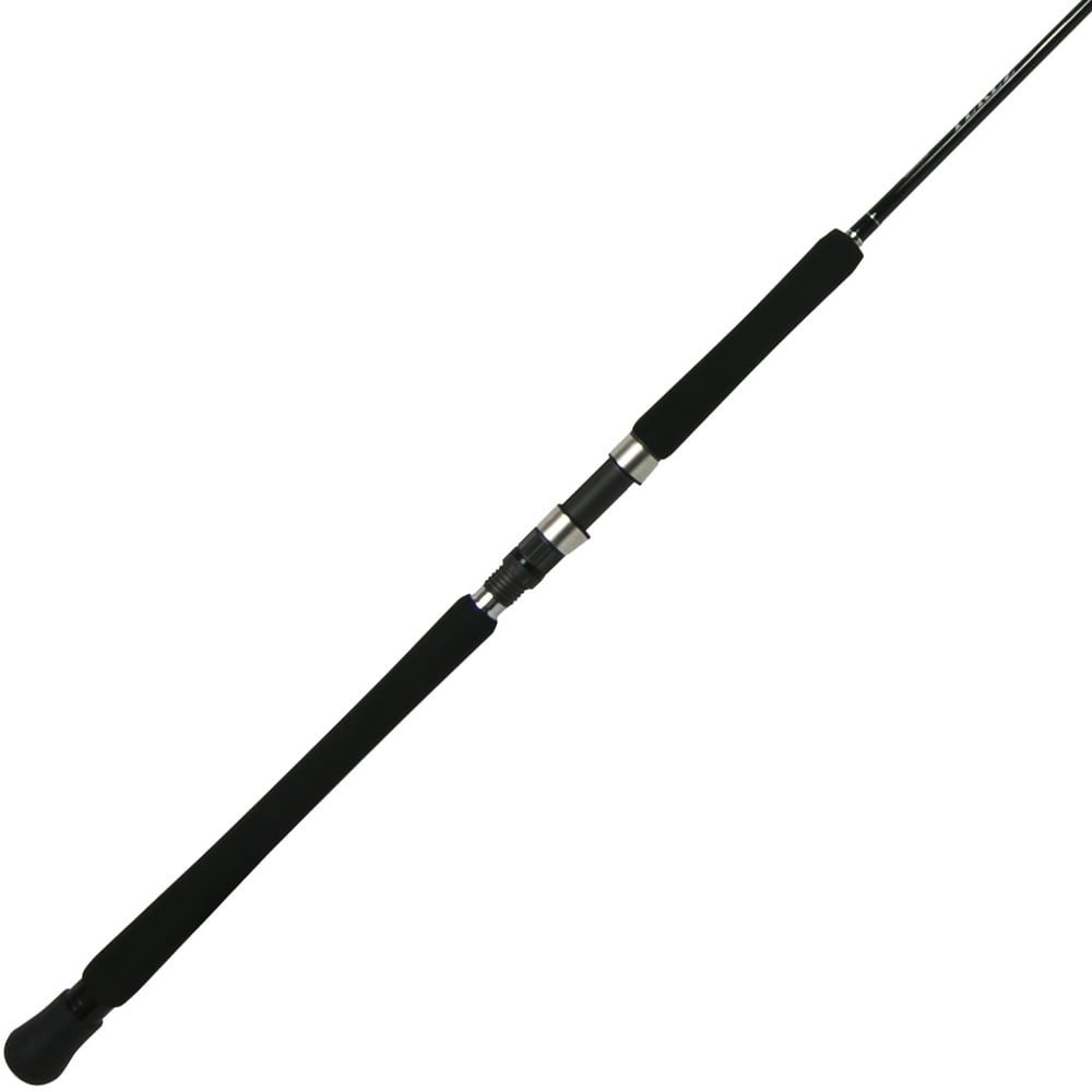 A Shimano Terez Casting Rod 6'6" Heavy (TZCX66H), black with a foam grip handle and metal reel seat, featuring Spiral X technology, is positioned diagonally on a white background.