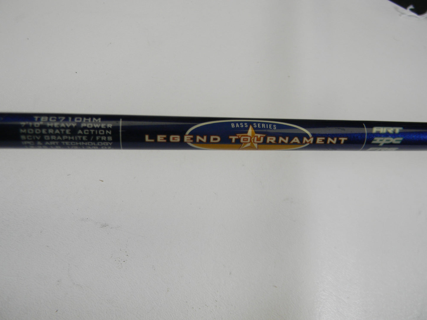 A close-up of a St. Croix Legend Tournament Bass TBC710HM Magnum Cranker 7'10" Heavy casting rod in excellent used condition—ideal for the Rod and Reel Trade-In Program or earning store credit on used St. Croix gear.