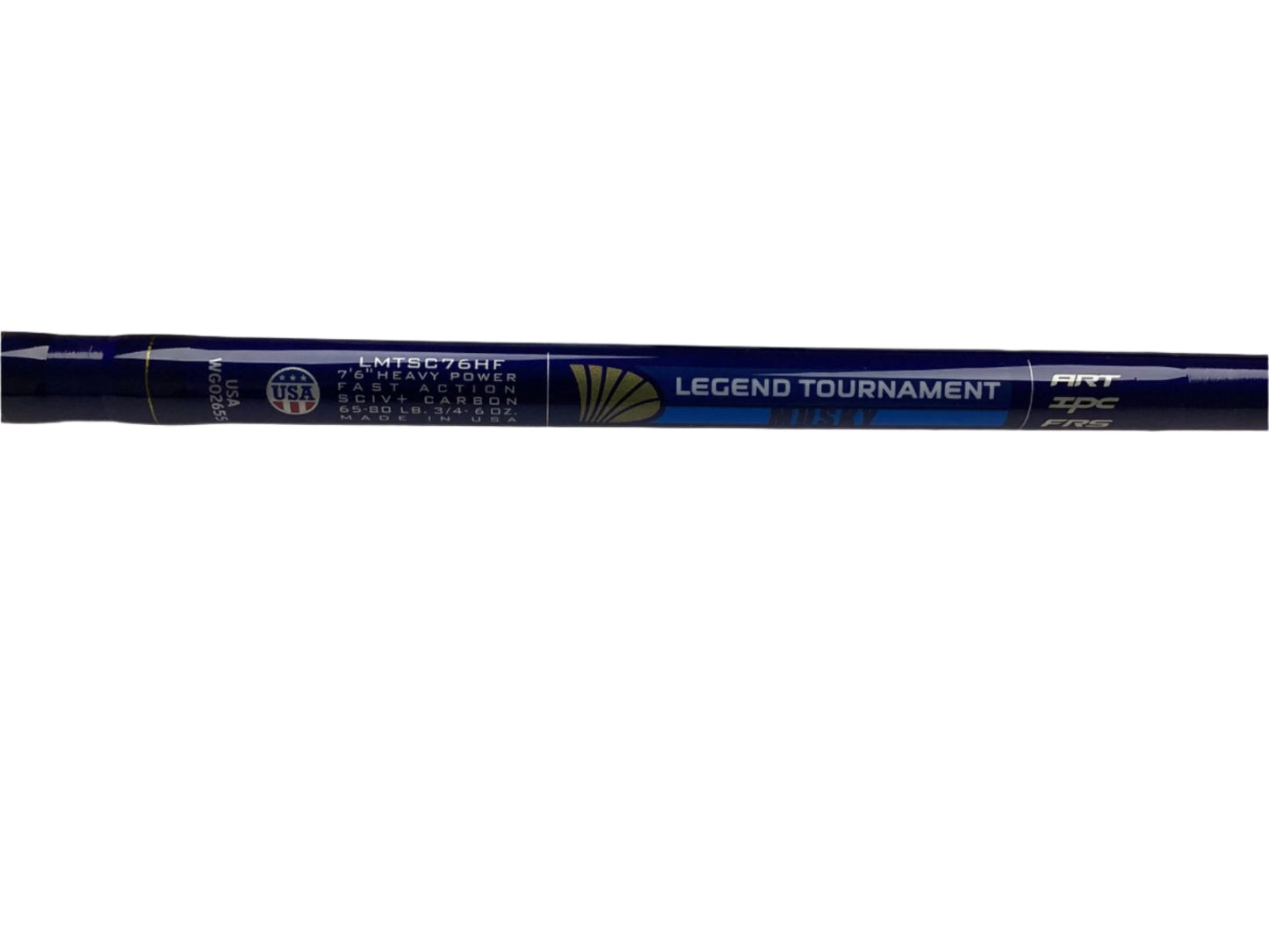 A close-up of a St. Croix Legend Tournament Musky Casting Rod Split Cork 7'6" Heavy "The Jerk II" (LMTSC76HF) in mint used condition, ideal for rod and reel trade-ins or assessing pre-owned gear.
