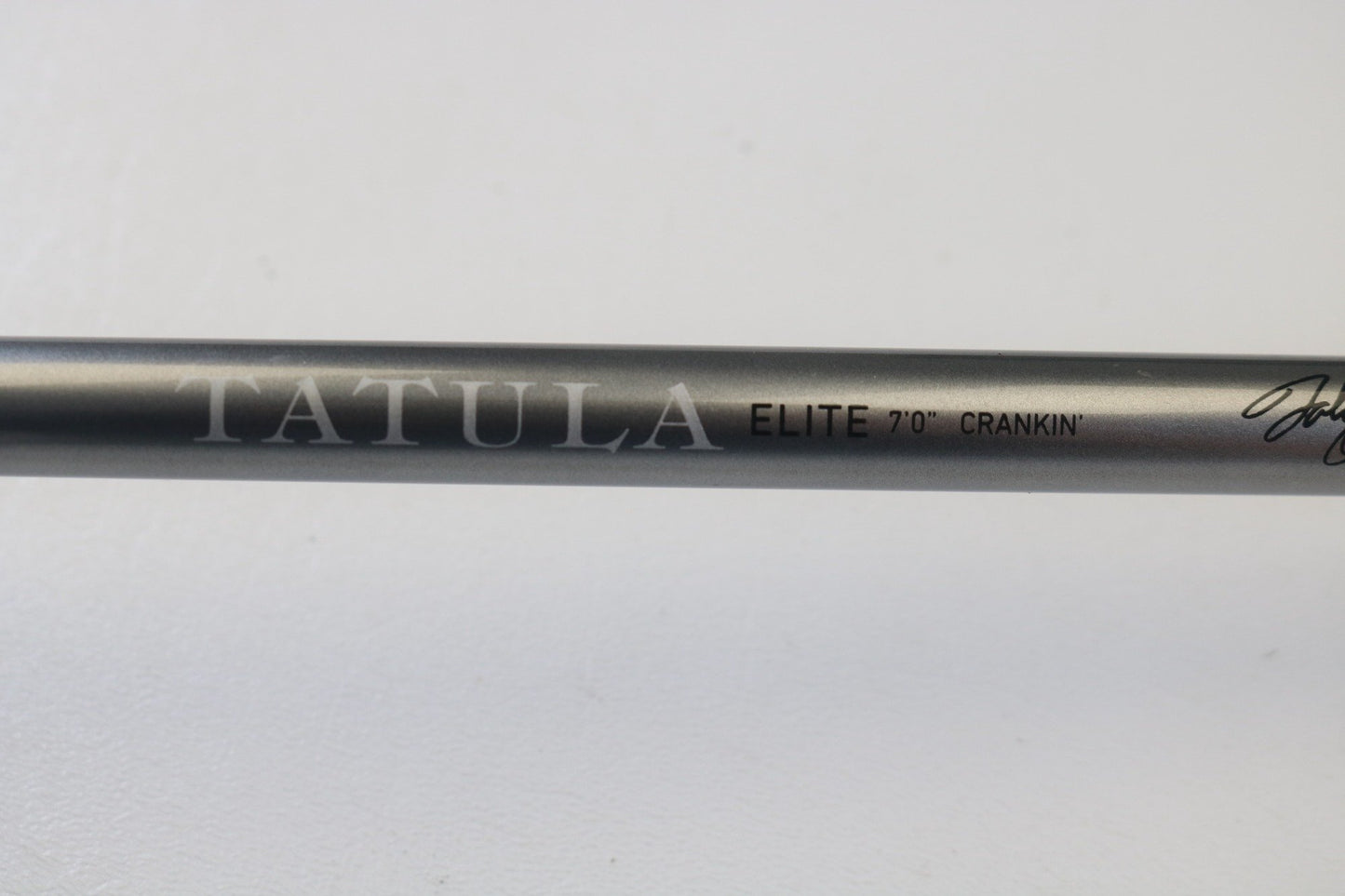 Close-up of a Daiwa Tatula Elite TAEL701MHRB-G 7'0" Medium Heavy Glass Used Casting Rod in excellent condition—great for those interested in our rod and reel trade-in program or searching for quality used gear.