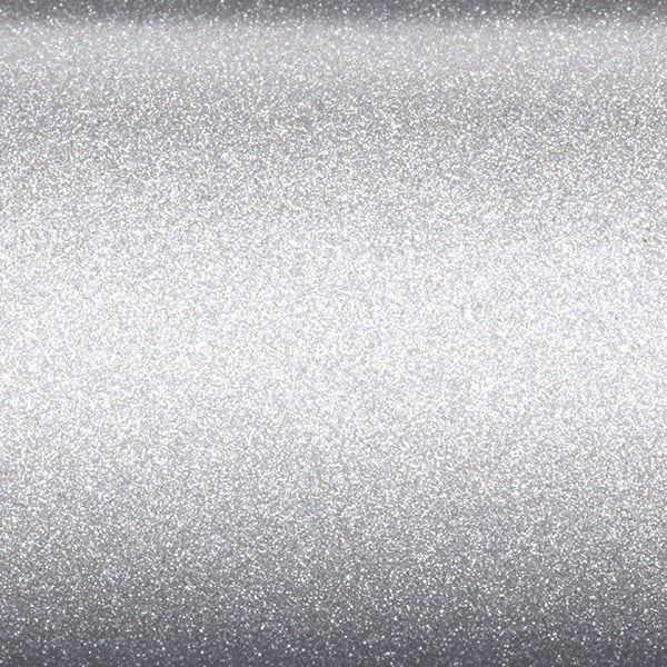 Close-up of a smooth silver metallic surface with a fine, sparkling texture, like the finish on the St. Croix High Stick Drifter 9'6" 4wt Fly Rod (HSD964.4), reflecting light for a shimmering, glittery look.