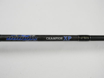A close-up of the Dobyns Champion XP DC705CB 7'0" Medium Heavy Used Casting Rod in excellent condition—ideal for upgrading through our Rod and Reel Trade-In Program or earning store credit with your used gear.