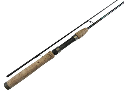 The St. Croix Premier PS66LF2 6'6" Light 2 Piece spinning rod in sleek black features a cork handle and metal reel seat. Ideal for angling with its narrow tip and efficient line guides. Trade in old gear through our Rod and Reel Trade-In Program to earn store credit towards this quality St. Croix rod.