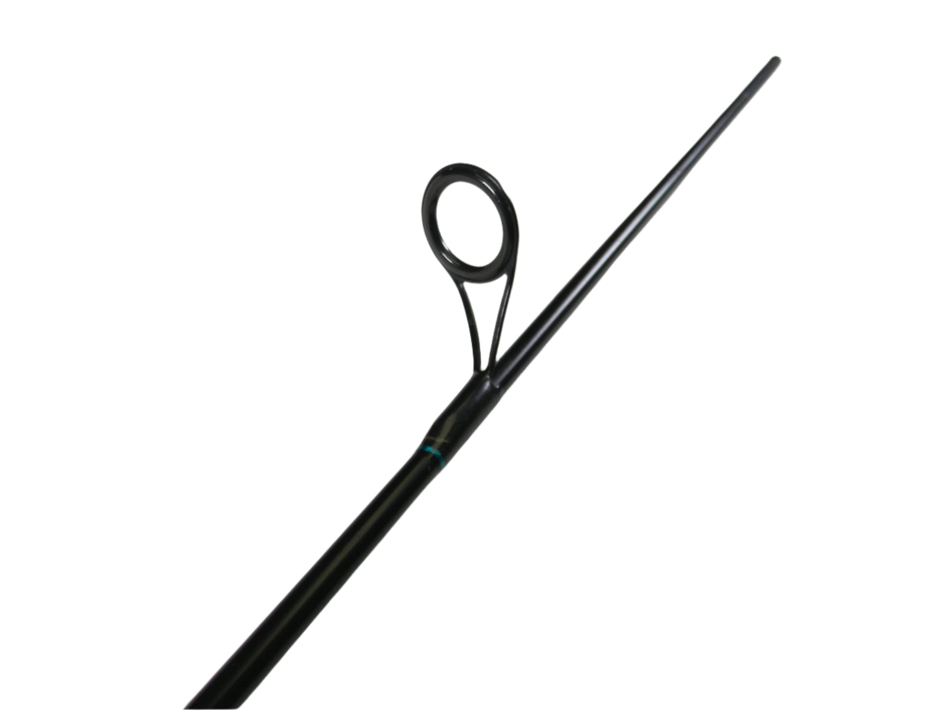 The St. Croix Premier PS66LF2 Spinning Rod features a black tip with a guide loop on a white background. Trade in your used St. Croix gear via our Rod and Reel Trade-In Program for store credit!.