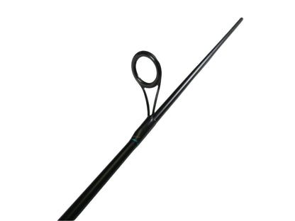 The St. Croix Premier PS66LF2 Spinning Rod features a black tip with a guide loop on a white background. Trade in your used St. Croix gear via our Rod and Reel Trade-In Program for store credit!.