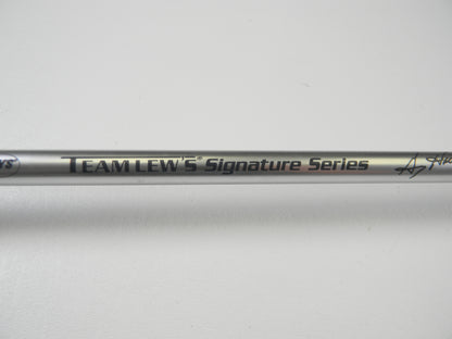 A close-up of the Lew's Signature Series TLS76H Pitching 7'6" Heavy rod in excellent condition reveals its polished finish against a plain white background. Discover great used gear with our Rod and Reel Trade-In Program for potential store credit.