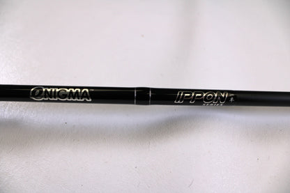 A close-up of the Enigma Ippon EIPN7MB-MH 7'0" Medium Heavy Used Casting Rod in excellent condition—ideal for anglers trading in gear for store credit through the Nation's Best Rod and Reel Trade-In Program.