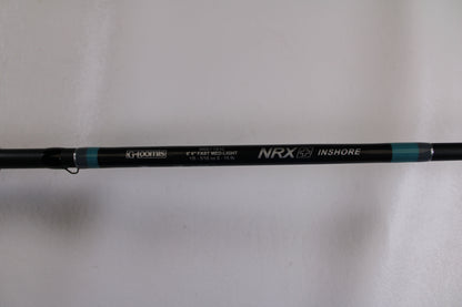 Close-up of a G. Loomis NRX+ 781c Inshore 6'6" Med-Lite Used Casting Rod in excellent condition. Great for anglers wanting to upgrade with a Rod and Reel Trade-In or earn store credit for used gear.
