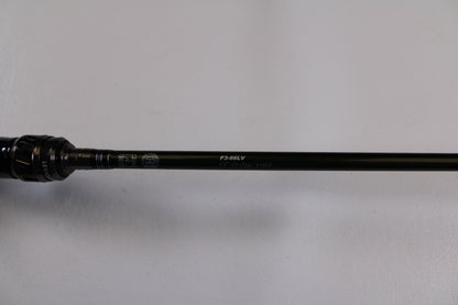 A close-up of the Megabass Levante F3-66LV Used Casting Rod in excellent condition, highlighting the handle and rod shaft—a top pick for fans of Megabass or those exploring our Rod and Reel Trade-In Program.