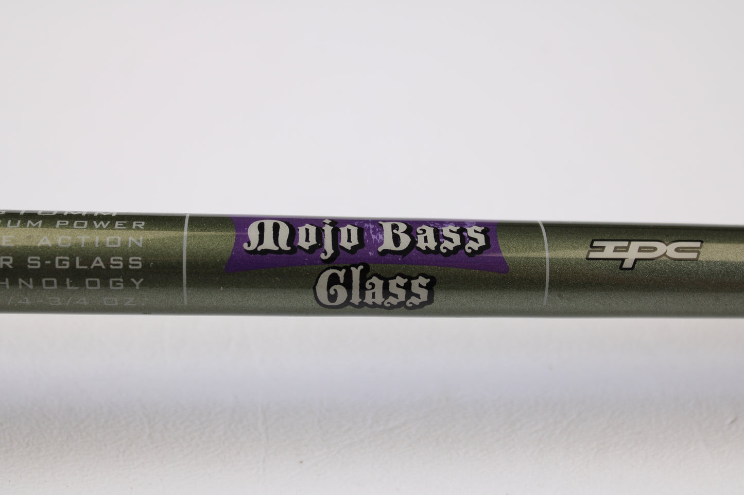A close-up of a St. Croix Mojo Bass MGC610MM Target Cranker 6'10" Medium Used Casting Rod—excellent condition—great for anglers upgrading gear or using store credit from a recent rod and reel trade-in.