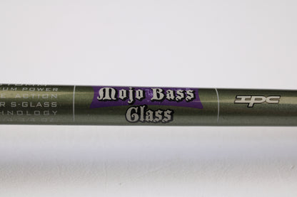 A close-up of a St. Croix Mojo Bass MGC610MM Target Cranker 6'10" Medium Used Casting Rod—excellent condition—great for anglers upgrading gear or using store credit from a recent rod and reel trade-in.