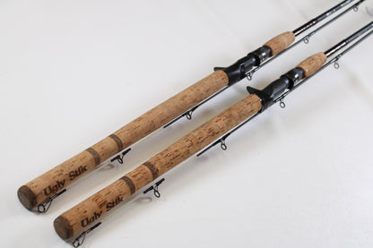 Shakespeare Ugly Stik Elite Salmon/Steelhead USESCA862M 8'6" Medium 2 Piece - Qty: 2 - Used Casting Rod - Excellent Condition
