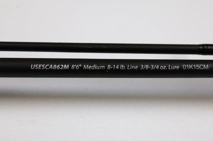 Shakespeare Ugly Stik Elite Salmon/Steelhead USESCA862M 8'6" Medium 2 Piece - Qty: 2 - Used Casting Rod - Excellent Condition