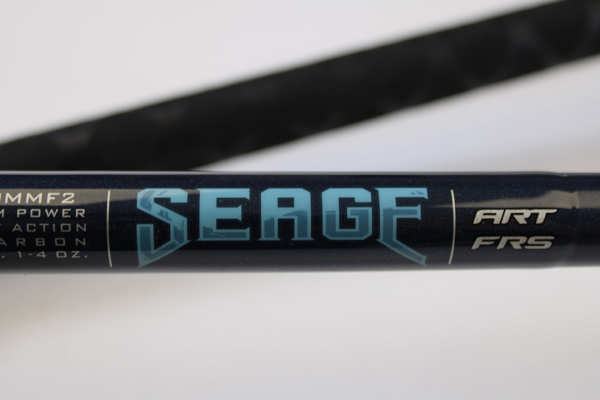 Close-up of a St. Croix Seage SES90MMF2 9'0" Medium 2 Piece Used Spinning Rod in excellent condition—great for our Rod and Reel Trade-In Program or browsing used gear options.
