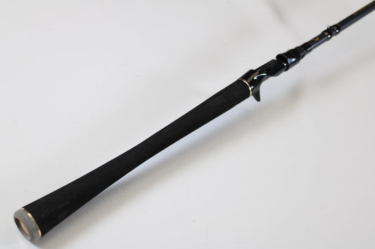 Close-up of the Old 18 6th Sense Broomstick 7'10" XH Used Casting Rod in excellent condition—ideal for upgrading your gear with our rod and reel trade-in program for store credit.