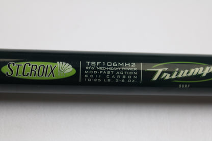 St. Croix Triumph Surf TSF106MH2 10'0" Medium Heavy 2 Piece - Used Spinning Rod - Mint Condition