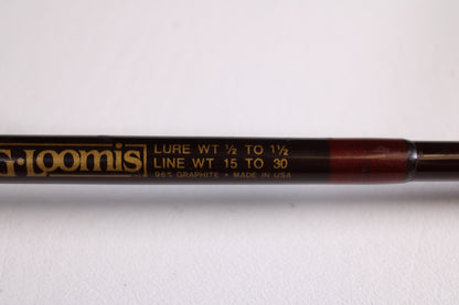 Close-up of the G. Loomis IM6 CR 664C 5'6" Heavy Used Casting Rod in good condition—ideal for upgrading your gear with our rod and reel trade-in program and earning store credit on used equipment.