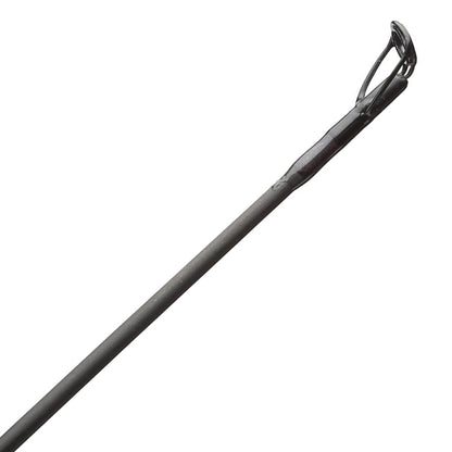 Close-up of the ALX ZOLO Casting Rod PowerBolt tip in 7'11" XX Heavy design, highlighting the line guide. Angled from lower left to upper right, this minimalist piece stands out against a white background.