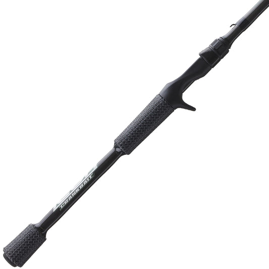 The Cashion Rods ICON Series Crankbait Casting Rod 7'0" Medium Heavy (IC7MHMF) is shown diagonally on a white background, highlighting its black finish, textured non-slip grips, trigger-style reel seat, and American-made quality.
