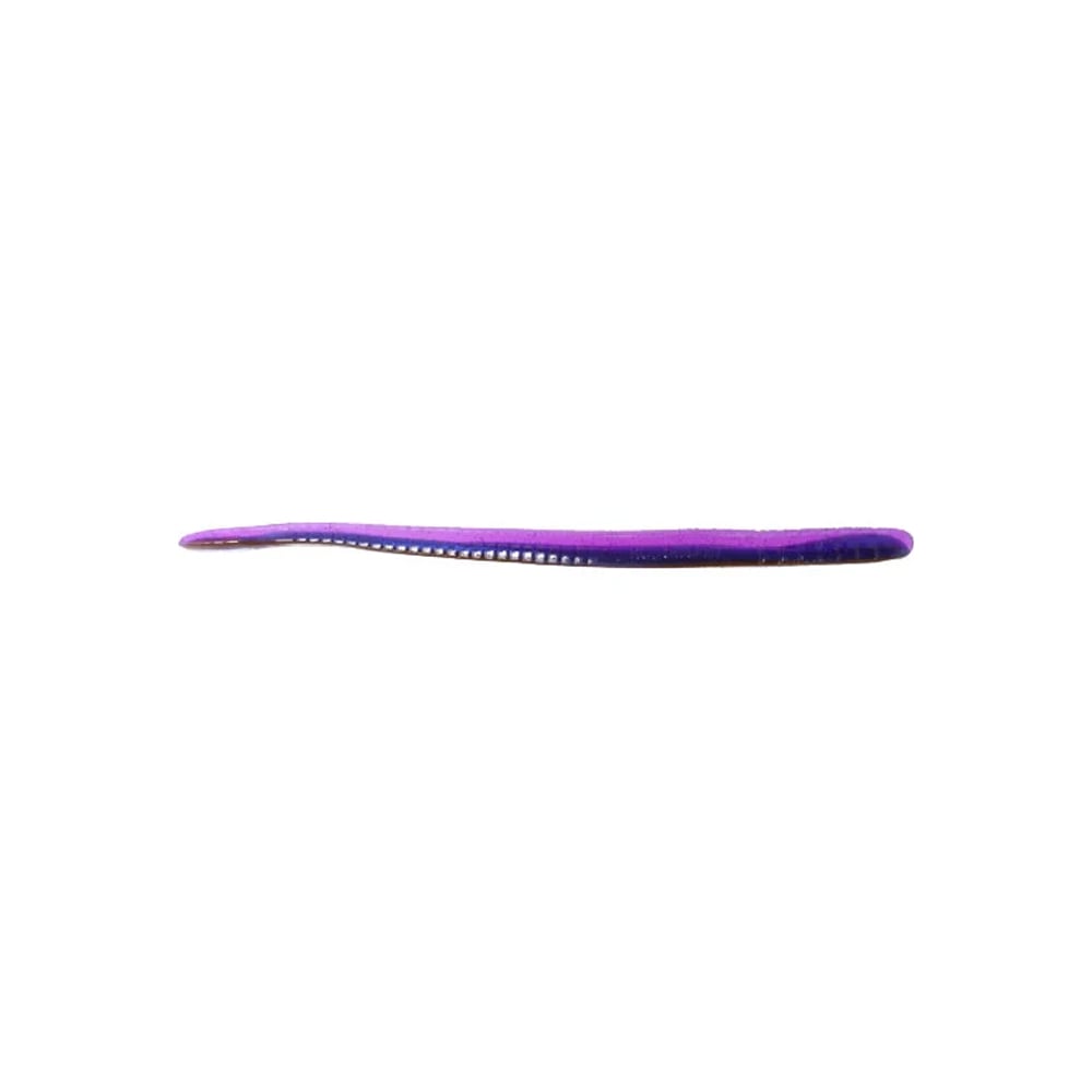 The Roboworm Fat Straight Tail Worms are soft plastic fishing lures in purple and black, worm-shaped, with innovative Salt Release Technology. They prominently feature against a white background.