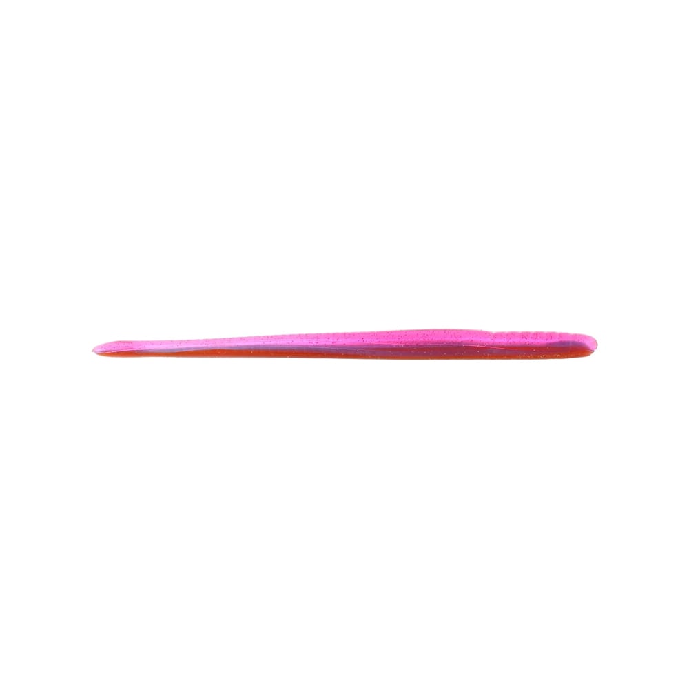 A lone purple and pink gradient brushstroke, reminiscent of a Roboworm Fat Straight Tail Worms by Roboworm, adorns the white background. The horizontal stroke, tapering at one end, subtly echoes the allure of Salt Release Technology.