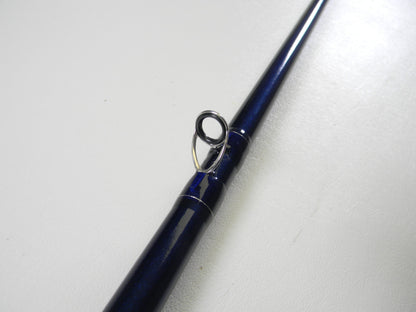 Close-up of a St. Croix Legend Tournament Bass TBC710HF Swimbait 7'10" Heavy Used Casting Rod in excellent condition, highlighting the metal guide ring—ideal for those considering our Nation's Best Rod and Reel Trade-In Program.