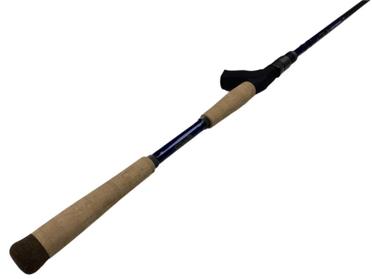 The St. Croix Legend Tournament Musky Casting Rod, 7'6" Heavy Split Cork handle (LMTSC76HF), is shown in mint used condition against a white background—perfect for rod and reel trade-in to earn store credit.