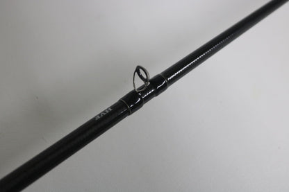 Close-up of a Daiwa BLX BLXLG741MHRB 7'4" Medium Heavy used casting rod in excellent condition—ideal for evaluating pre-owned gear or for participants in the Rod and Reel Trade-In Program.