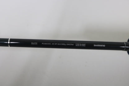 A close-up of the Shimano Game Type J 6'0" Used Casting Rod in excellent condition shows its specs, making it a top choice for those looking to trade in used gear for store credit through our Rod and Reel Trade-In Program.