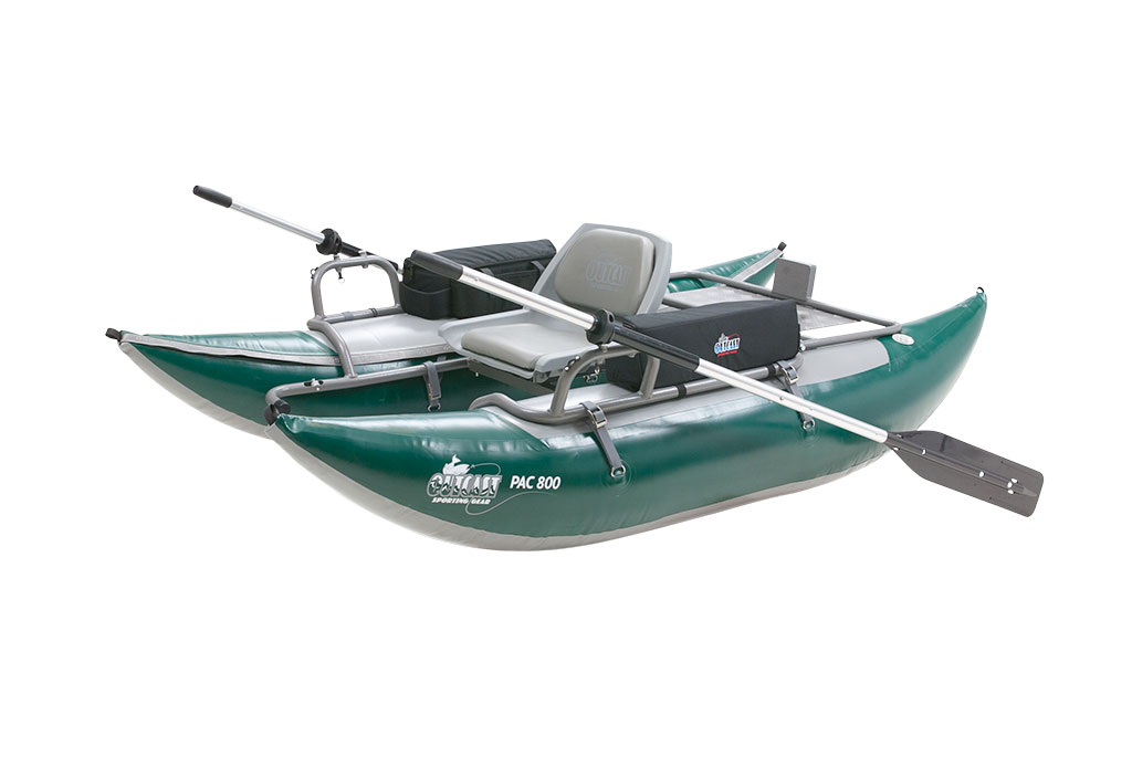 Outcast Sporting Gear PAC 800 Series Inflatable Pontoon Boat Green