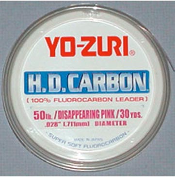 Yo-Zuri HD Pink Disappearing Flourocarbon Leader Line