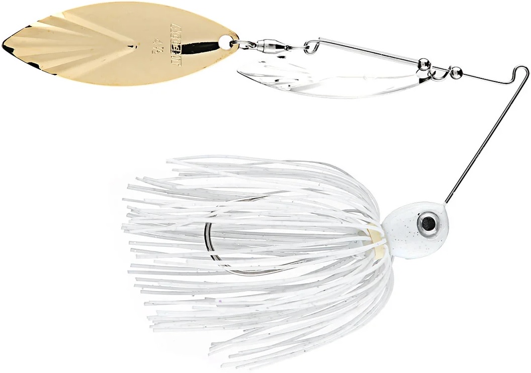 Accent River Special Spinnerbait 3/4oz. White Double Willow Nickel/Gold |  RSB-340706