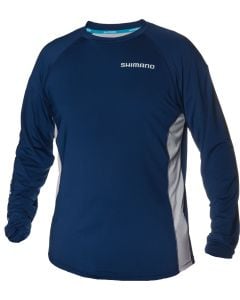 Shimano Castor Technical Long Sleeve T-Shirt Navy Medium
