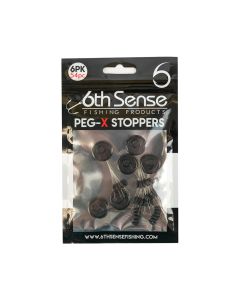 6th Sense Peg X Weight Stoppers Black 6pk 54pc