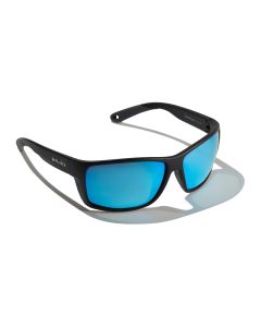 Bajio Sunglasses Bales Beach Black Matte Blue Mirror 1