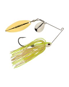 Berkley Power Blade Compact Colorado Willow Spinnerbait White Chartreuse Silver/Gold
